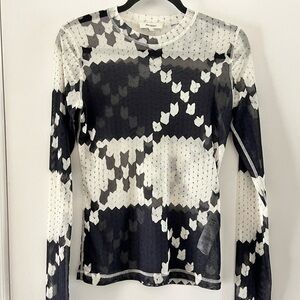 JW ANDERSON Sheer Patterned Top